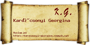Karácsonyi Georgina névjegykártya