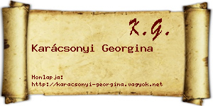 Karácsonyi Georgina névjegykártya