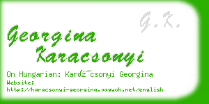 georgina karacsonyi business card